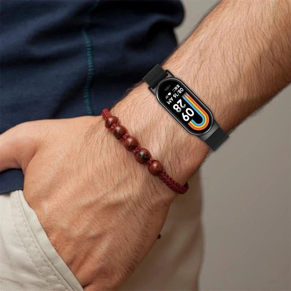Strap For xiaomi Mi Band 8 NFC global version accessorie Milanese Loop Replacement belt bracelet pulseira correa mi band 9 strap image 6