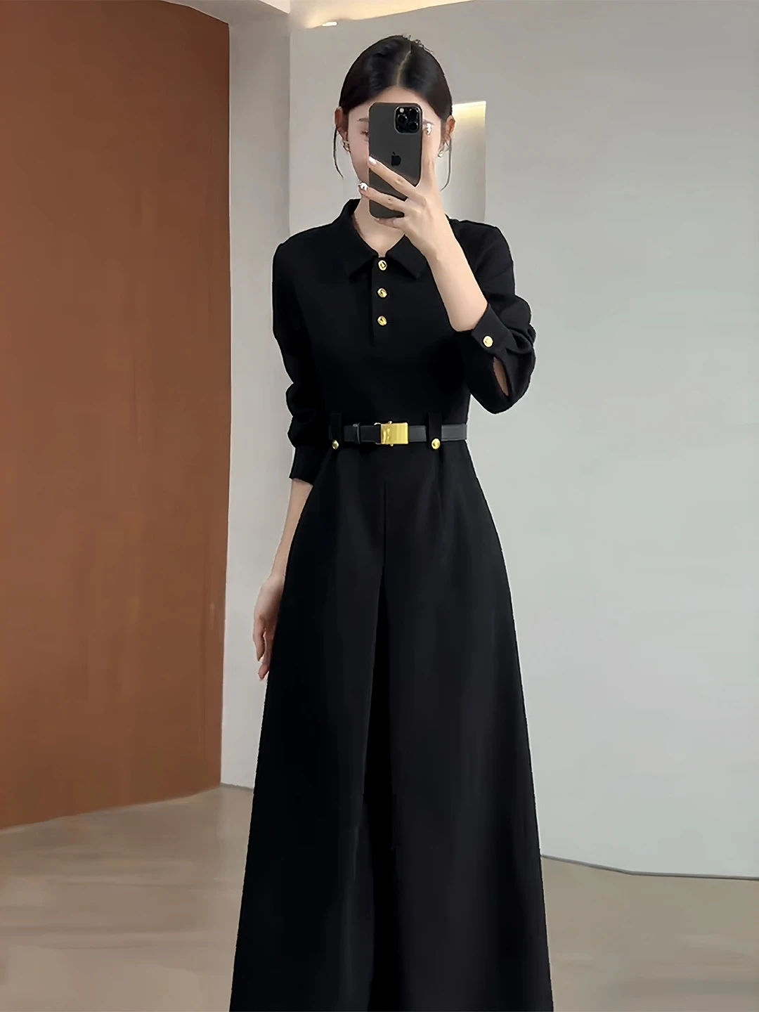 

Женская длинная юбка Hebe Sle Long Sve Dr больших размеров, весенняя, с завышенной талией, стройнящая, красивая, для зрелых женщин, повседневная, из полиэстера