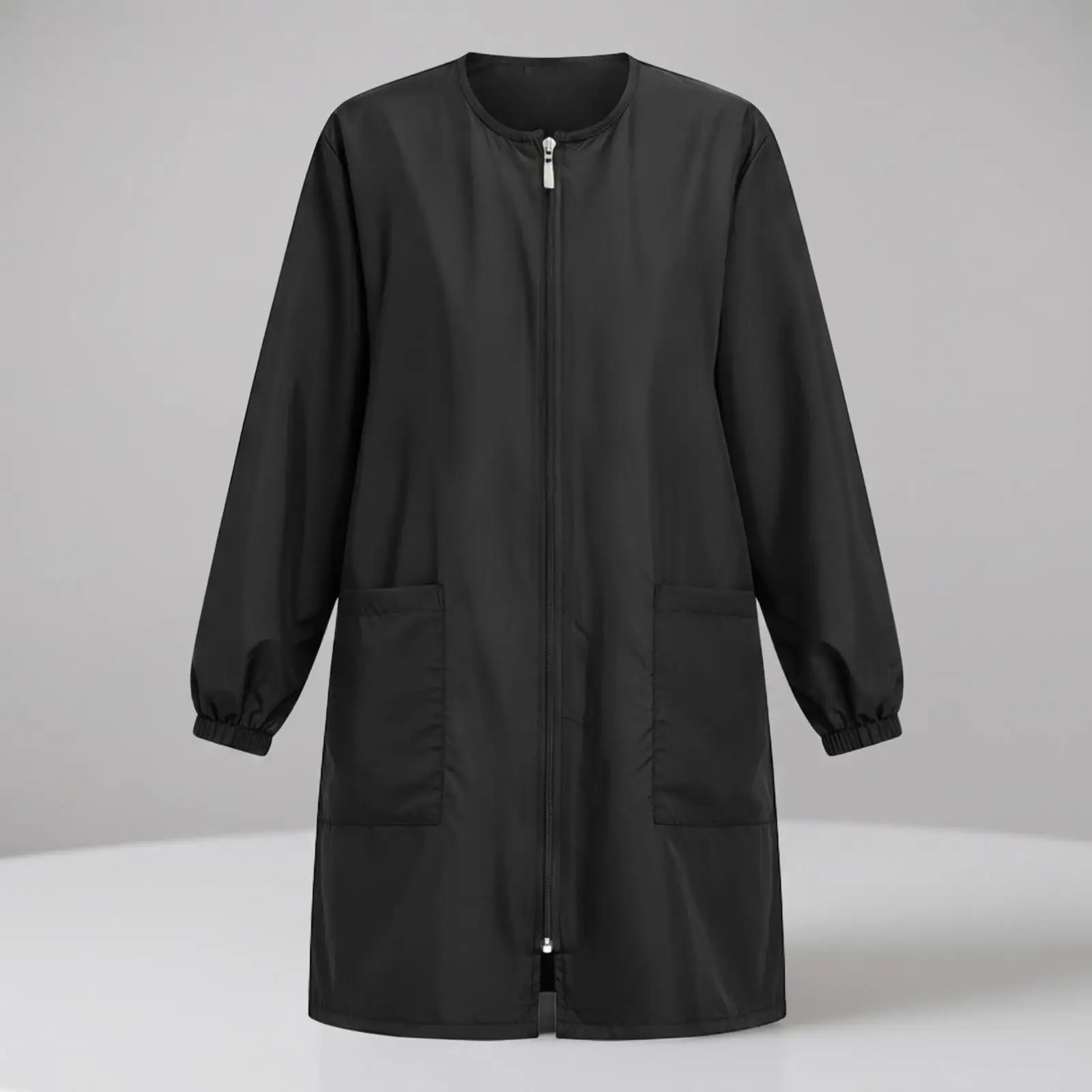 Practical Barber Workwear Vest for Men with Crepe Material and Straight Silhouette