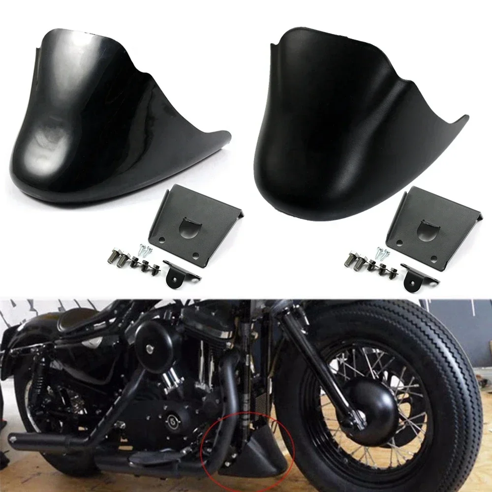 دراجة نارية الجبهة أسفل المفسد قطعة من نسيج الذقن هدية غطاء سد هوائي قوس معدني ل هارلي سبورتستر الحديد XL 883 1200C 04-14