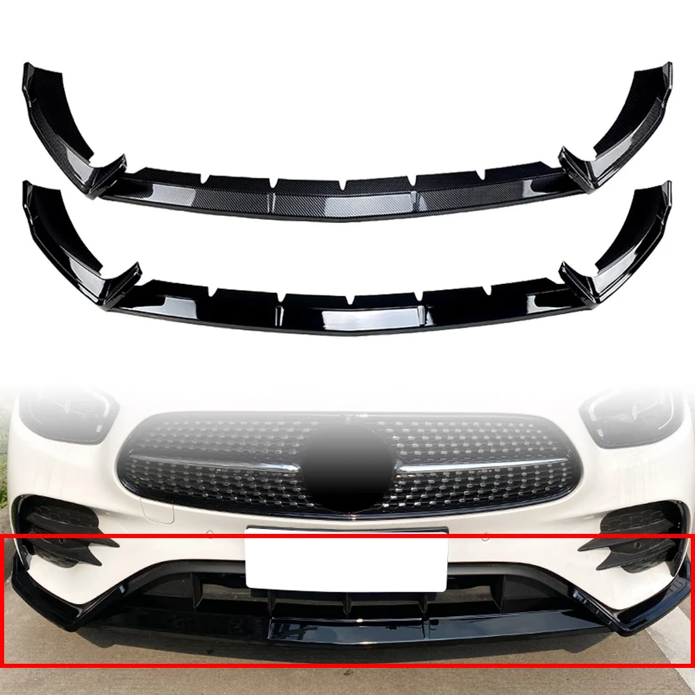 

Car Front Bumper Spoiler Trim Lip Splitters Body Kit For Mercedes Benz E-Class W213 E260 E300 2021 2022 2023