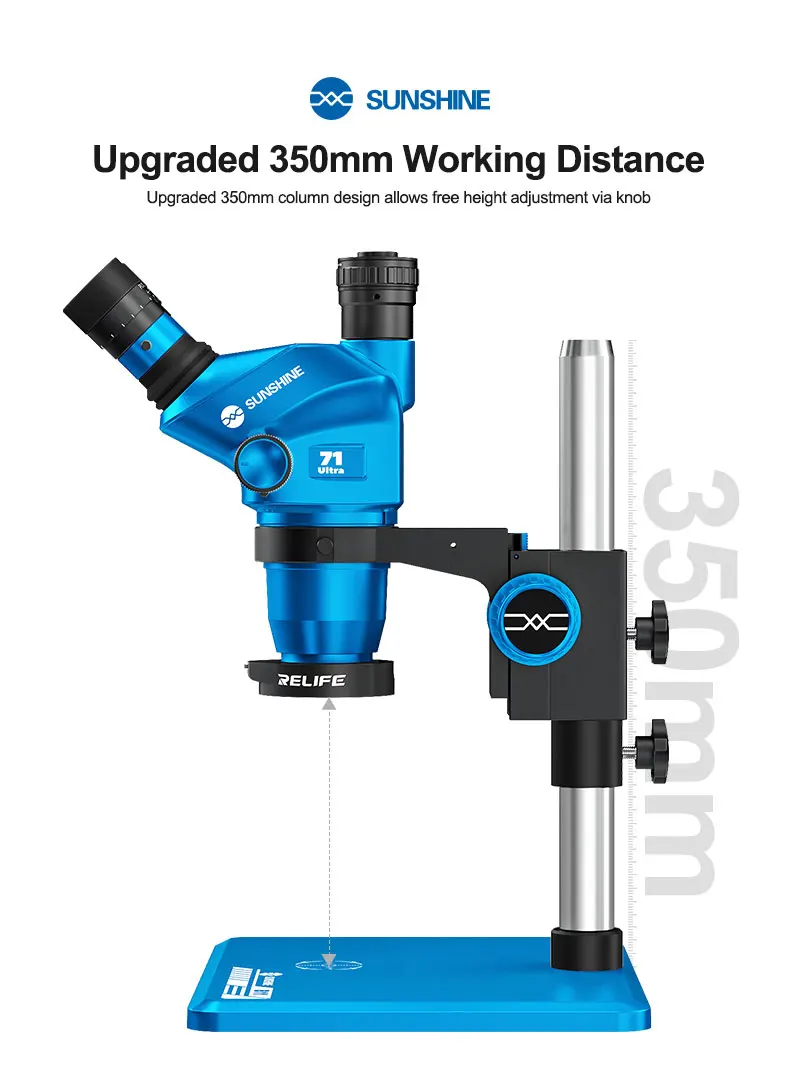 

Digital imaging analysis with clear wireless screen projection, SUNSHINE 71 Ultra for electronic component inspection