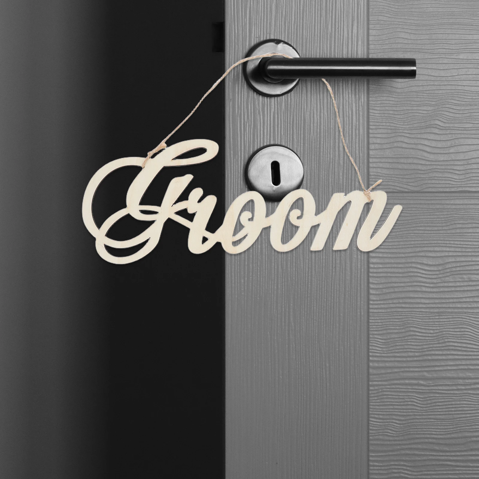 

2Pcs Wooden Hanging Ornament Hollow-Out Letters Home Decor Artistic Gift for Lover Family Beige Wooden Hanging Decor