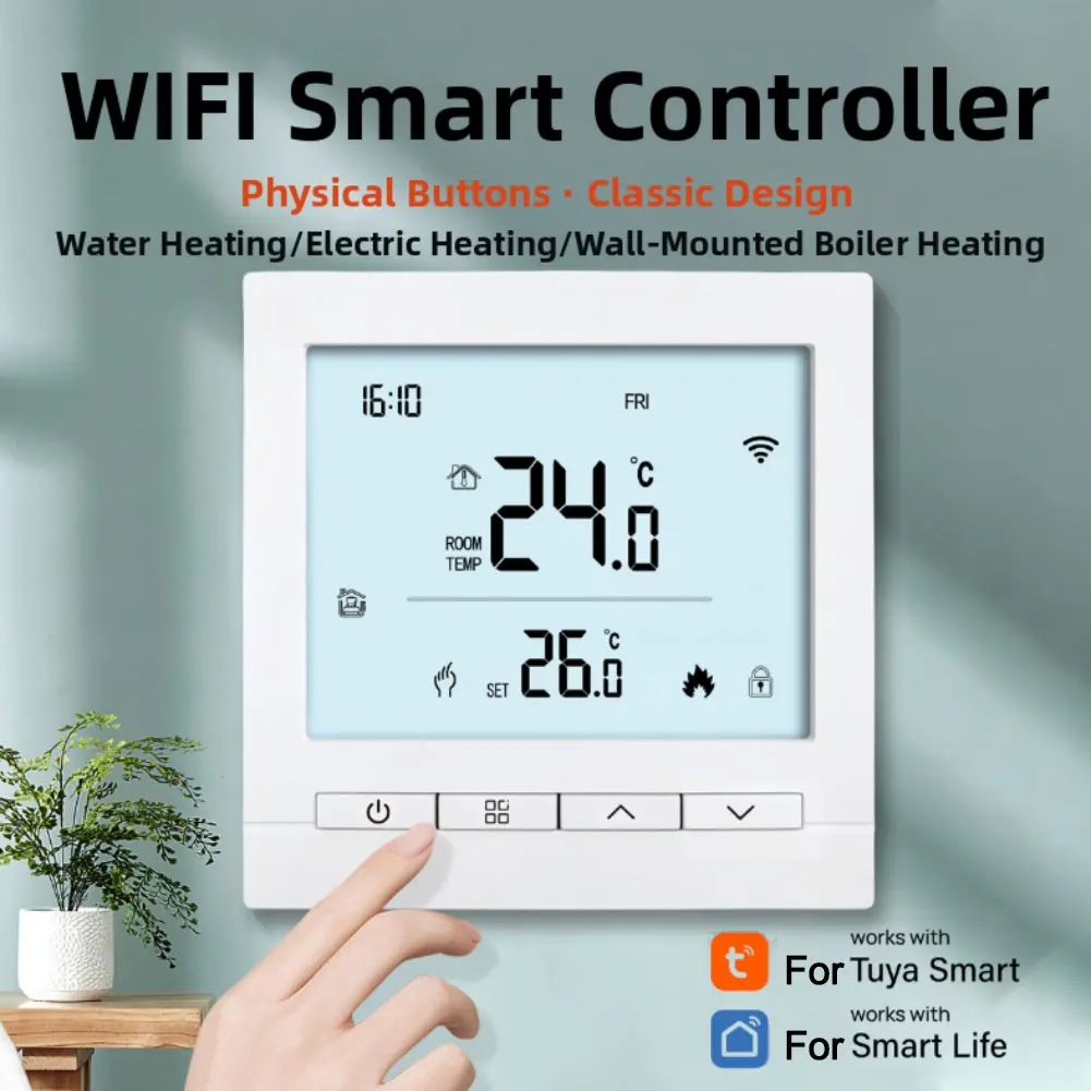 Intelligent Temperature Controller APP Voice Control Underfloor Heating Wall Mounted Boiler Temperature Controller