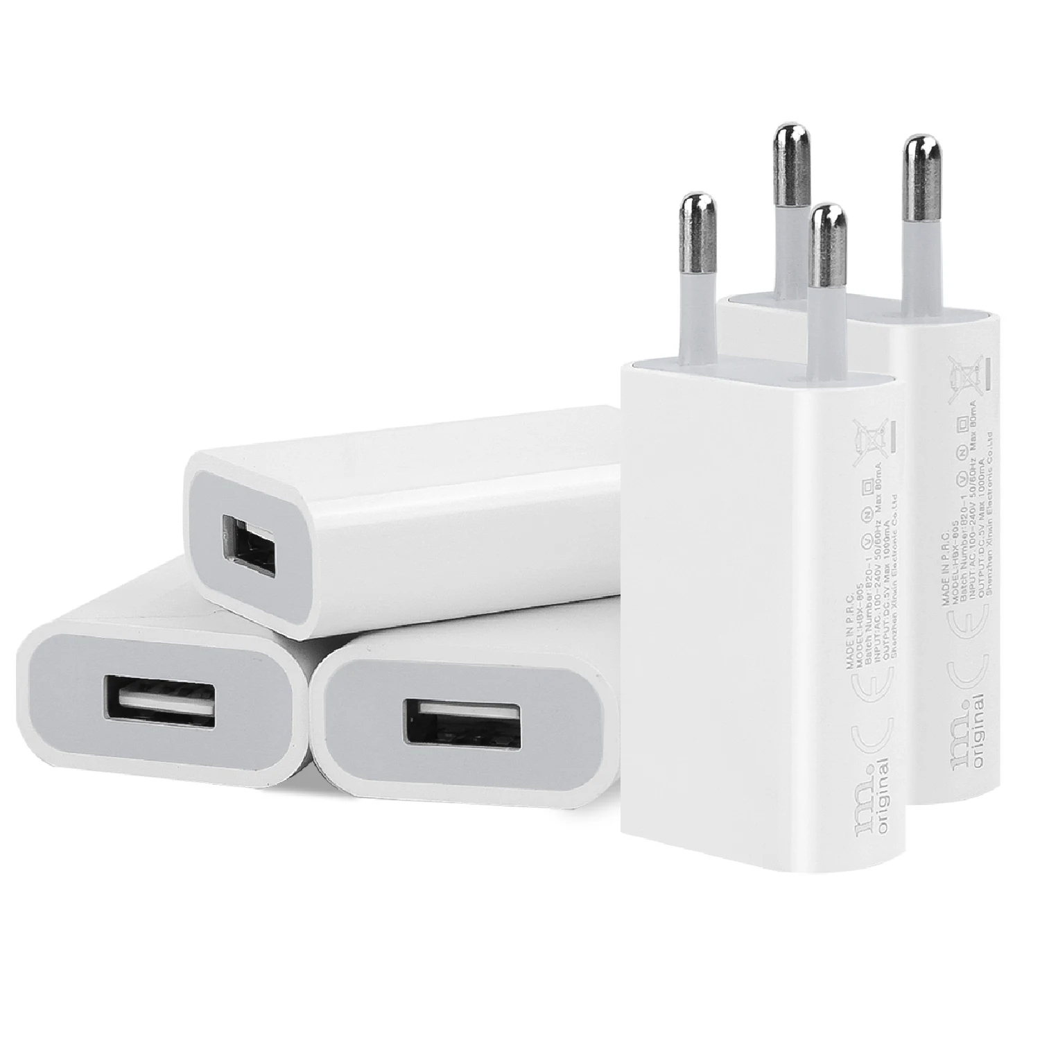 1/5Pcs EU Stecker USB Ladegerät 5W Schnelle Lade 5V 1A Home Reise Wand Telefon ladegerät Netzteil Adapter Für Handy X/8/7/6/5
