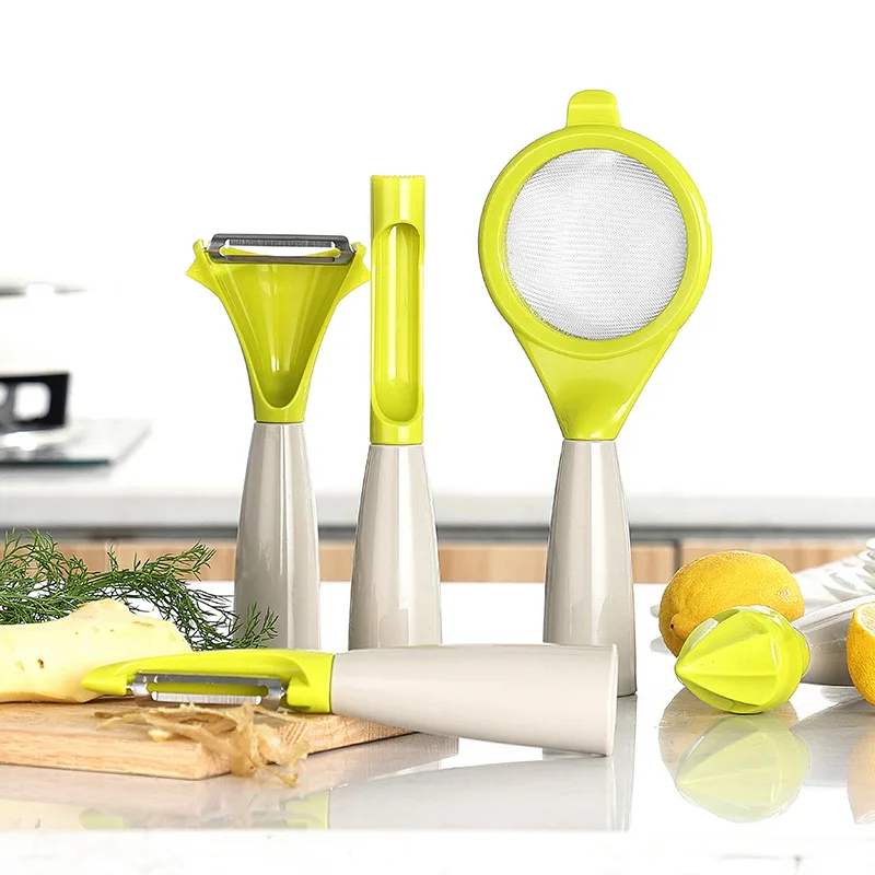 9Pcs Multifunction Kitchen Utensils Set Paring Knife Bottle Opener Lemon Juicer Ice Cream Scoop Cheese Spatula Accessories