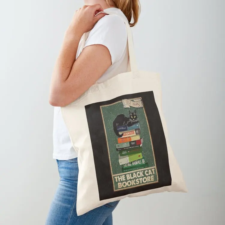 

The Black Cat Book Store Tote Bag personalized tote Shopping bags reusable shopping bags Women's shopper bag