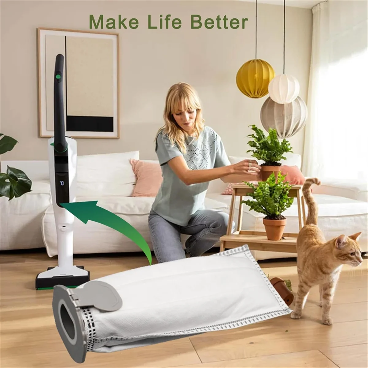 Мешки для пылесоса Vorwerk Kobold VK7 FP7, мешки для фильтров для беспроводного пылесоса Kobold VK7, комплект из 10 шт.