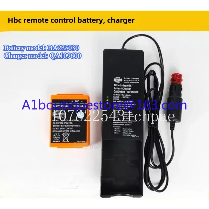 Pump truck HBC remote control battery BA225030 charger QD109300 accessories