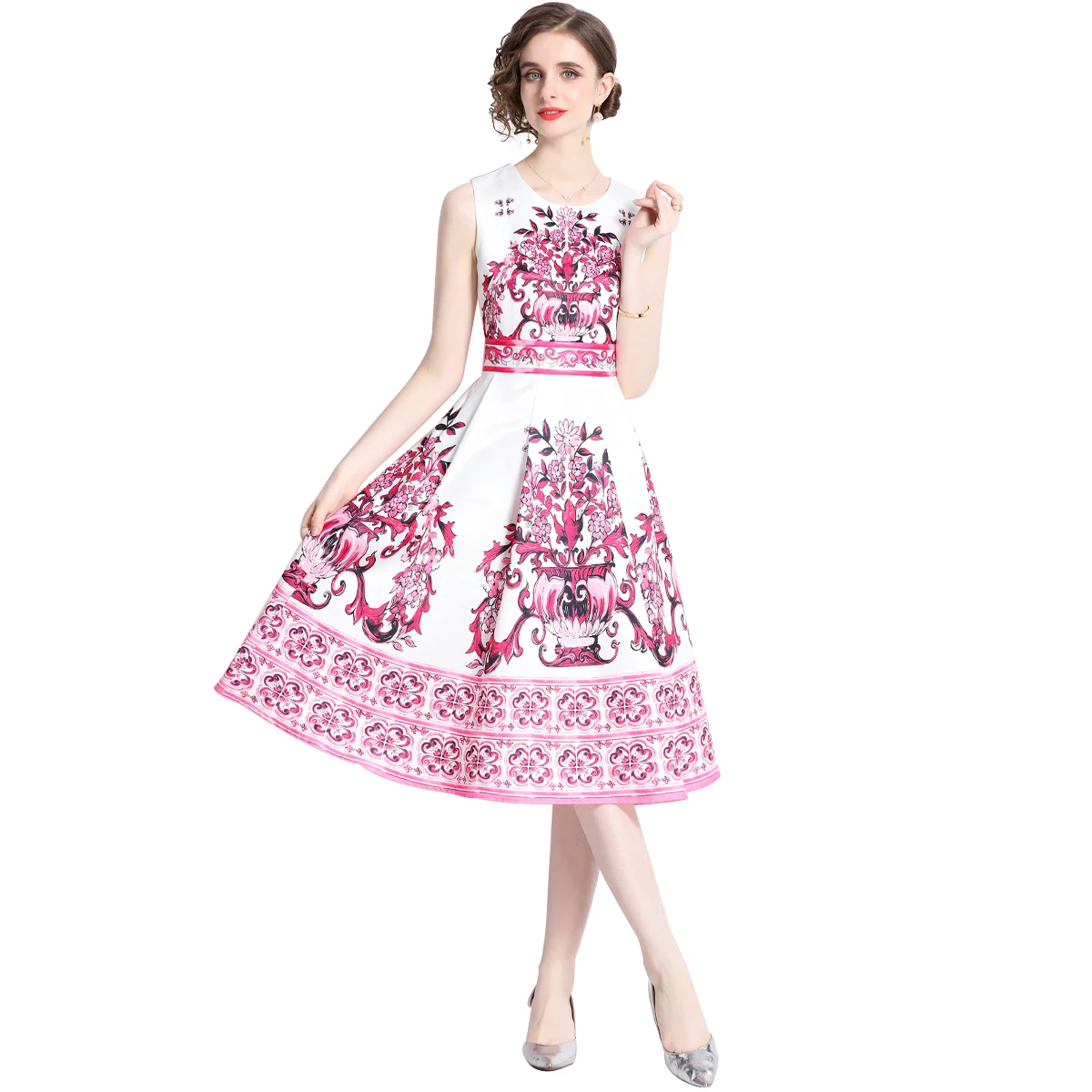 Summer Holiday Print Midi Dresses Women Beach Tank Long Vestidos French Cocktail Gowns Floral Robes Blue White Pocelain Vestidos - AliExpress 200000345 Summer Holiday Print Midi Dresses Women Beach Tank Long Vestidos French Cocktail Gowns Floral Robes Blue White Pocelain Vestidos - AliExpress 200000345