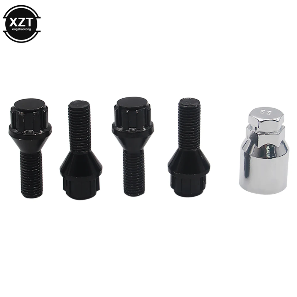 

M12 x 1.5 4+1 Aluminum Alloy Wheel Lock Bolt Tire Anti-theft Screws Nut For BMW E30 E36 E46 E81 E82 E87 E88 E90 2003-2013 fd0101