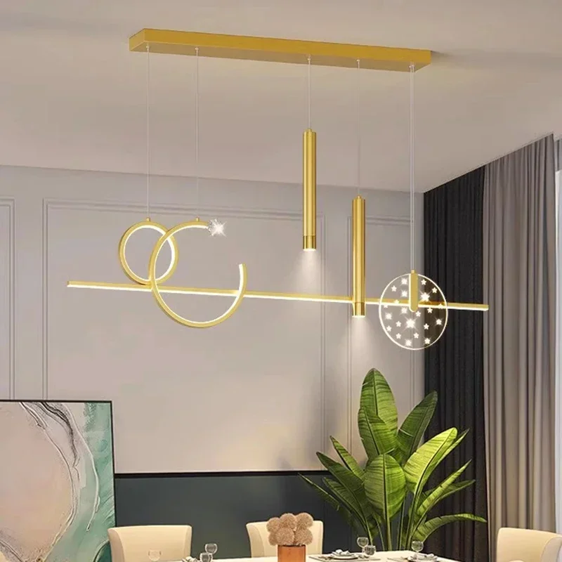 

Nordic Minimalist Pendant Lights Stylish Dimmable for Dining Living Room Kitchen Island Chandeliers Lamp Indoor Lighting Fixture