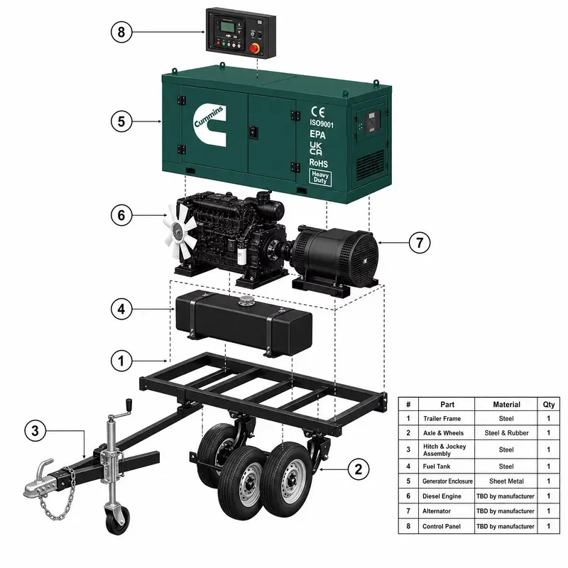 10KW 16KW 20KW 30KW Household Standby Generators Weichai YTO Yuchai Shangchai SDEC Engines Famous Brand Motor