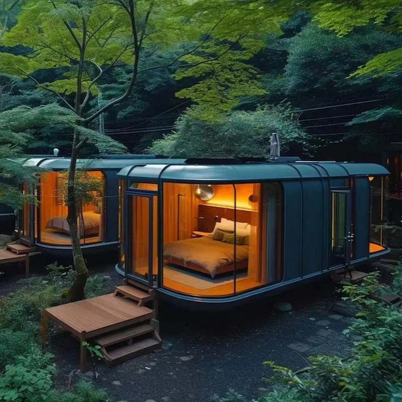 مستودع كبسولة الفضاء المتكامل Apple Mobile Board House حاوية جاهزة منزل صغير