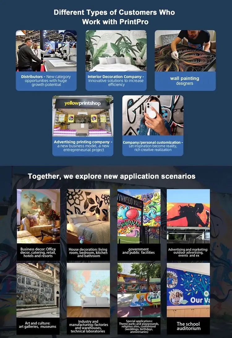 3D 벽화 기계 공장 직판 야외 배경 벽 프린터 5D 고화질 광고 벽