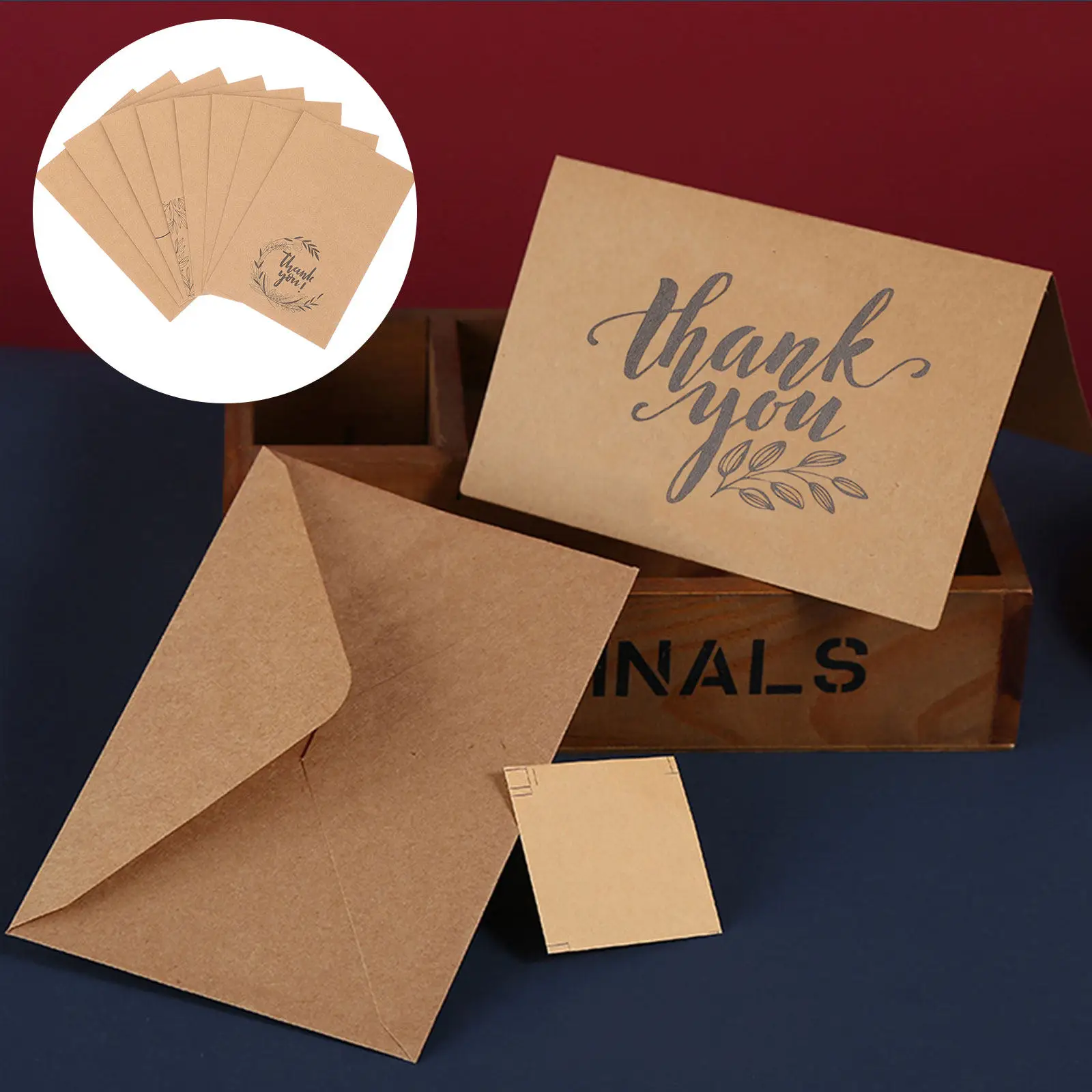 

16Sets Blank Thank You Cards Kraft Material Not Fade Break Small Business Thank You Postcards for Online Shops