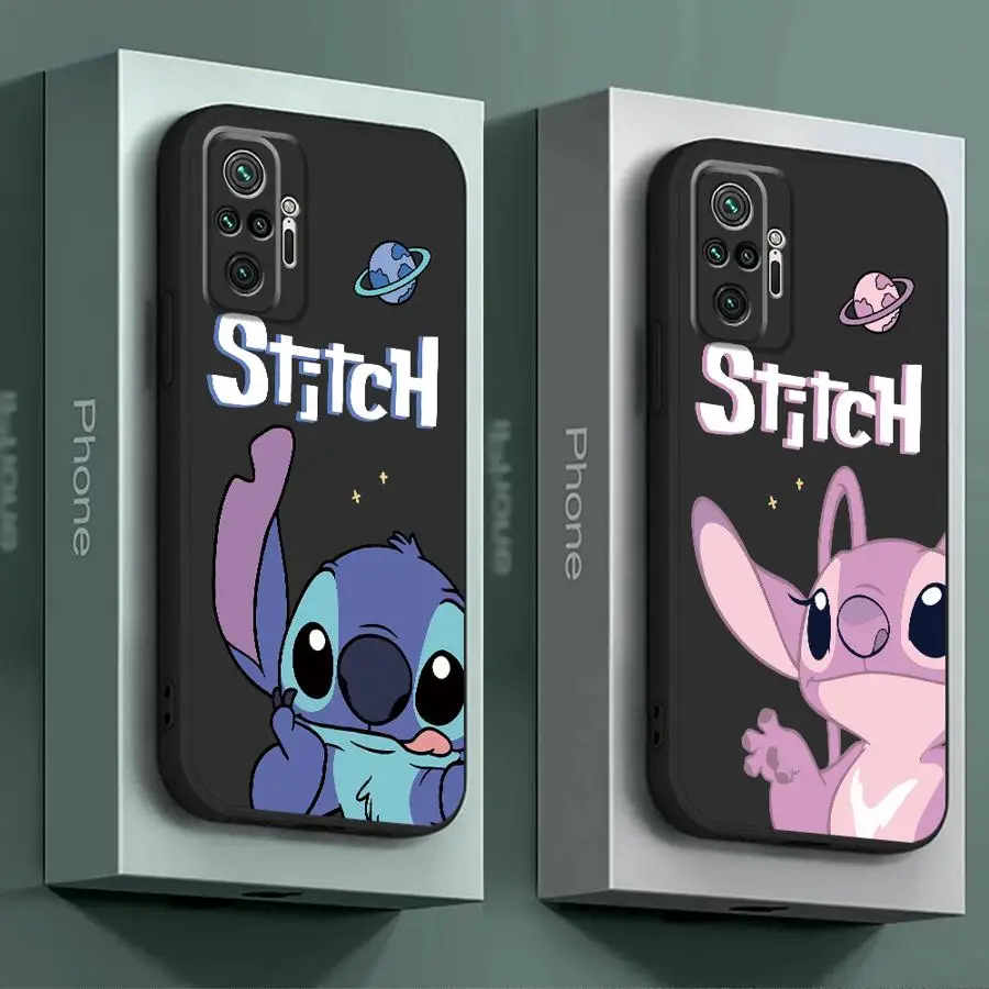 Stitch Angie Cartoon Phone Case for Redmi Note 11S 9S 8T 10S 12S 11 Pro 10 12 9 8 7 13 Pro 9T 10 Luxury Coque TPU Soft