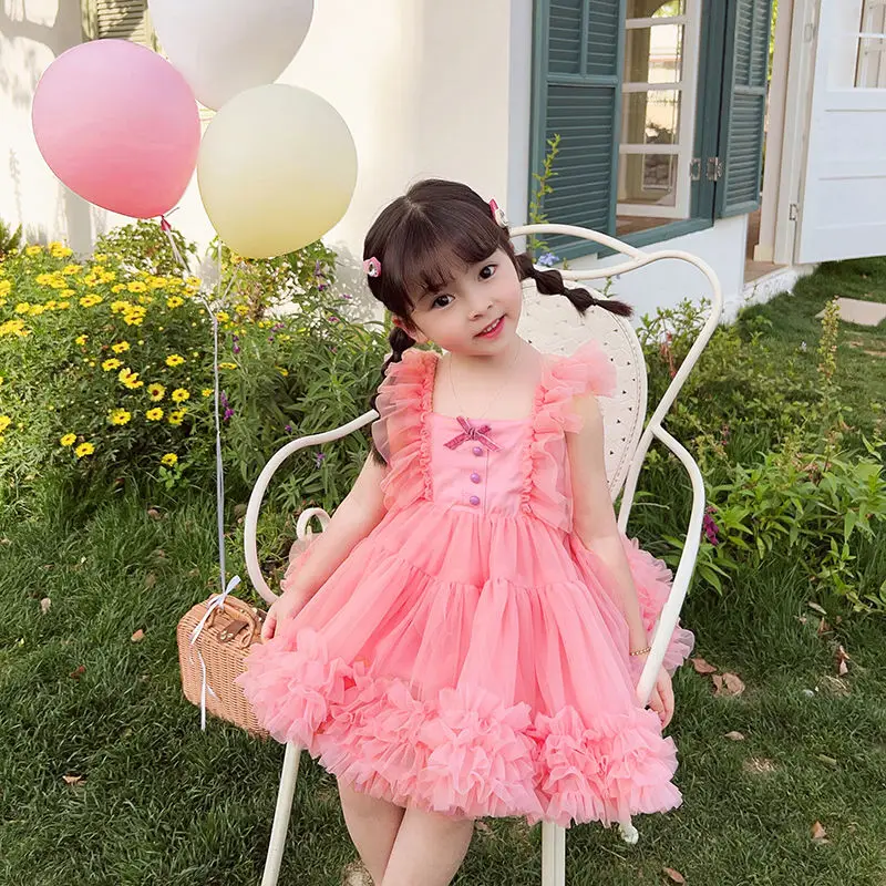 Girls' Skirt Summer New Children's Trendy Mesh Dress Baby Cute Princess Style Pettiskirt Pdd images - 6