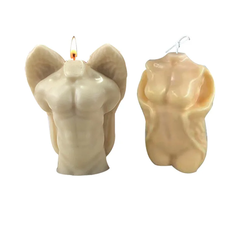 

3D Human Wings Male Female Body Candle Silicone Mold Sexy Wing Angel Body Art Plaster Silicone Mold Home Decor Gift Handmade