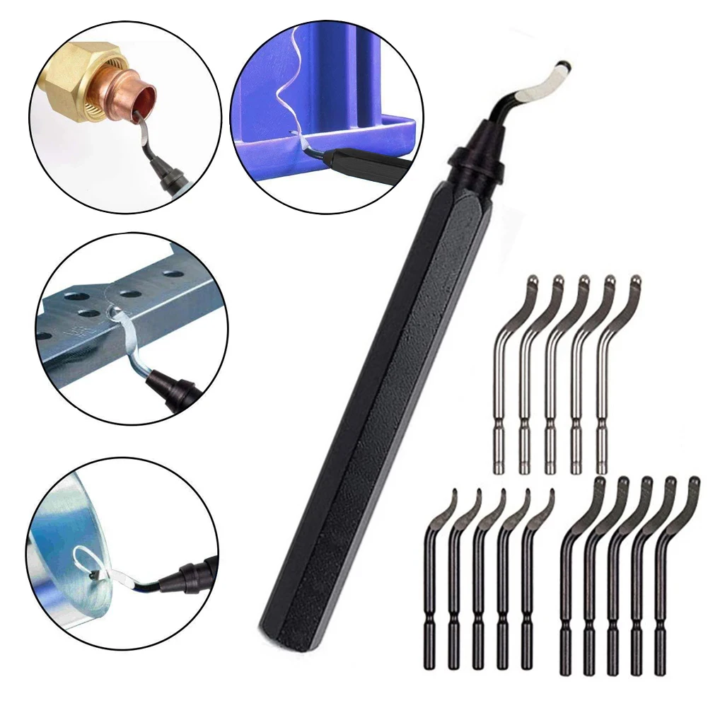 

16 шт./компл., ручная обрезка заусенцев RB1000 BS1010 BS1018 BK3010, скребок для кромок, триммер для труб, пластик, металл, дерево, инструменты для снятия заусенцев, набор деталей