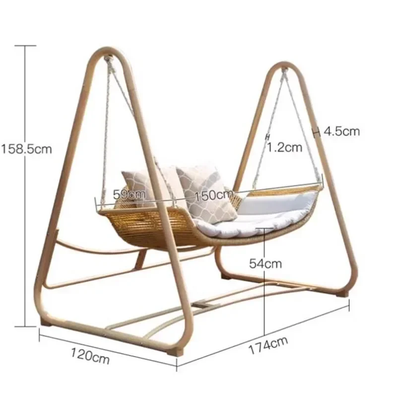 Suspended Street Patio Swings Terrace Loungers Hanging Chair Rocking Patio Swing Garden Shaking Outdoor Furniture Columpiar LLPS