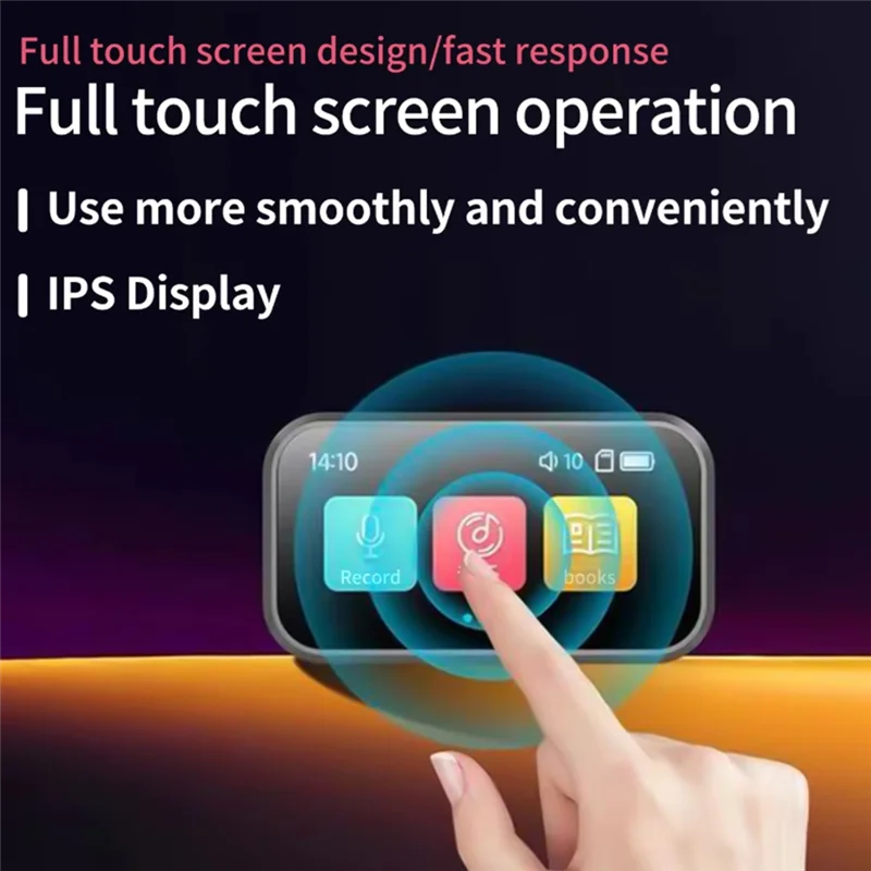 ABGI-مسجل الصوت الكتاب الإلكتروني راديو FM الرياضة المحمولة MP4 شاشة تعمل باللمس بلوتوث صغير مشغل MP3 كليب HIFI مشغل موسيقى 32G