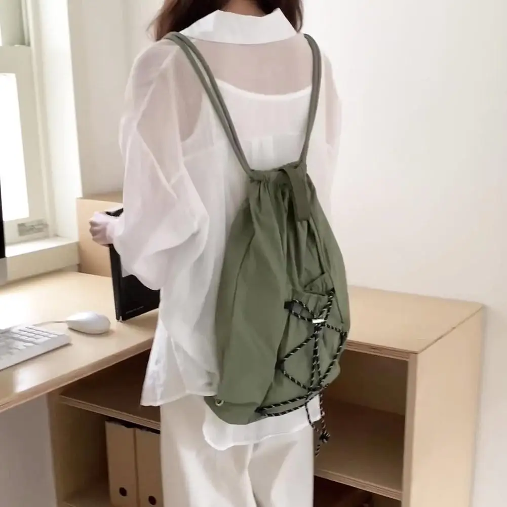 

Unisex Style Casual Drawsting Backapks FashionLightweight Nylon Outdoor Backpack Large Capacity Travel Bags 2025
