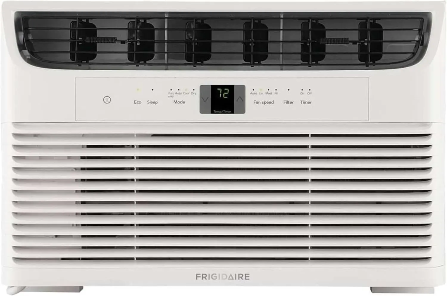 Frigidaire FFRA062WAE หน้าต่างห้องเครื่องปรับอากาศ6,000 BTU พร้อมพัดลมหลายความเร็วโหมดสลีปตัวจับเวลาตั้งโปรแกรมได้ในสีขาว