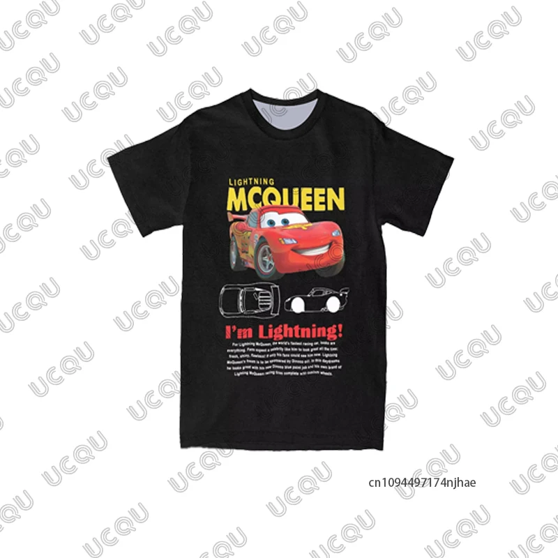 Women's Tracksuit Lightning Mcqueen and Sally Print Summer T-shirt+Pajamas Pants Sets Casual Couple Suit Fashion 2 Piece Outfits