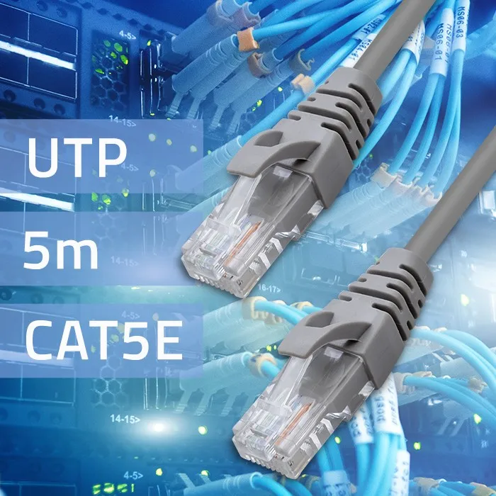 Qoltec UTP patchkabel | CAT5e | 2x RJ-45 | 5m | Hoge snelheid | Goud