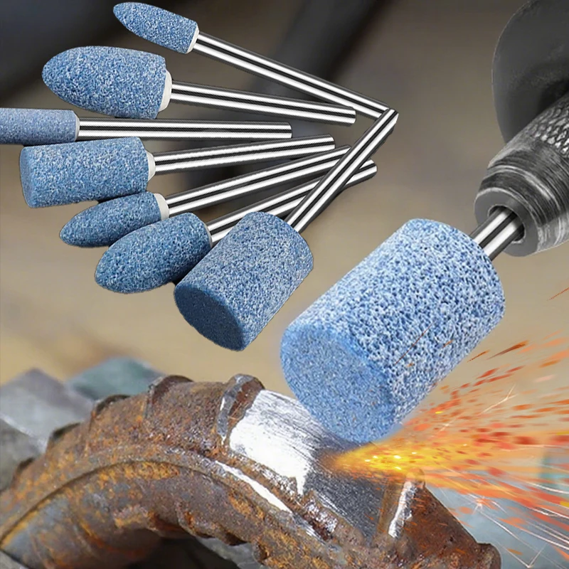 

0.4/0.5/0.6/0.8/1cm Grinding Burr Carving Rotary Power Tools Electric Grinding Stone Wheel Dremel Abrasive Accessories 10pcs/set