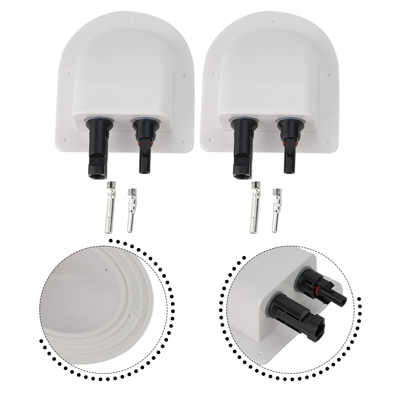 Câble de fil de panneau solaire pour caravane, boîte d'étanchéité à Double trou pour glande d'entrée, connecteur de câble incurvé étanche pour camping-car et bateaux