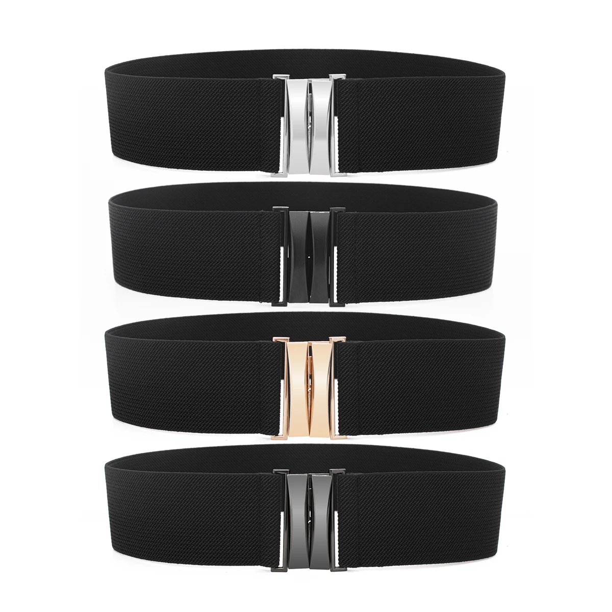 

SISHION Fashion Elastic Waist Belt for Women YD0056 Black Waistband Corset Belts Plus Size S -XXL