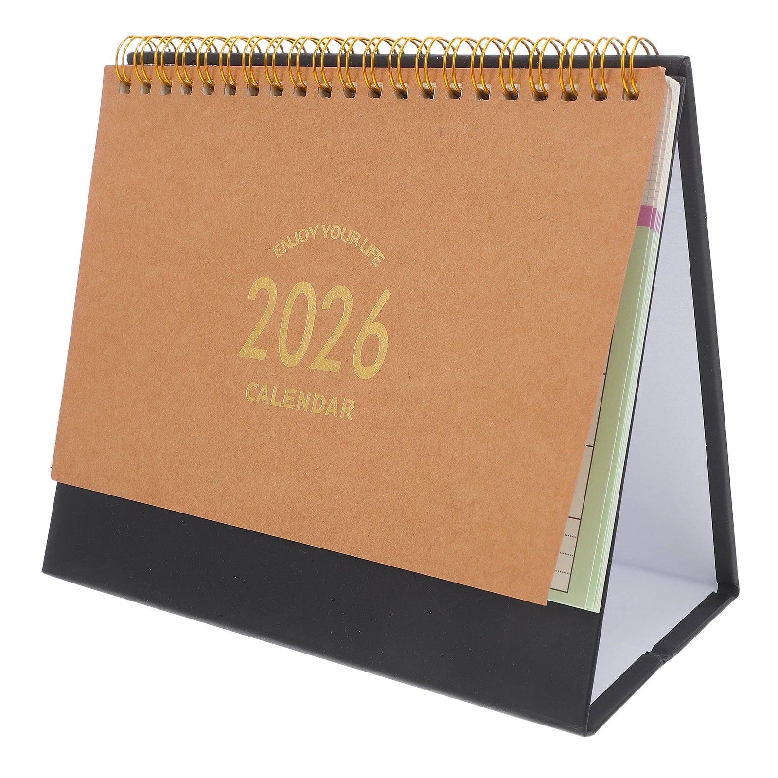 

Small Desk Calendar 2025-2026 Standing Flip Monthly Planner Thick Paper Desktop Office Home Use Desk Calendar Standing