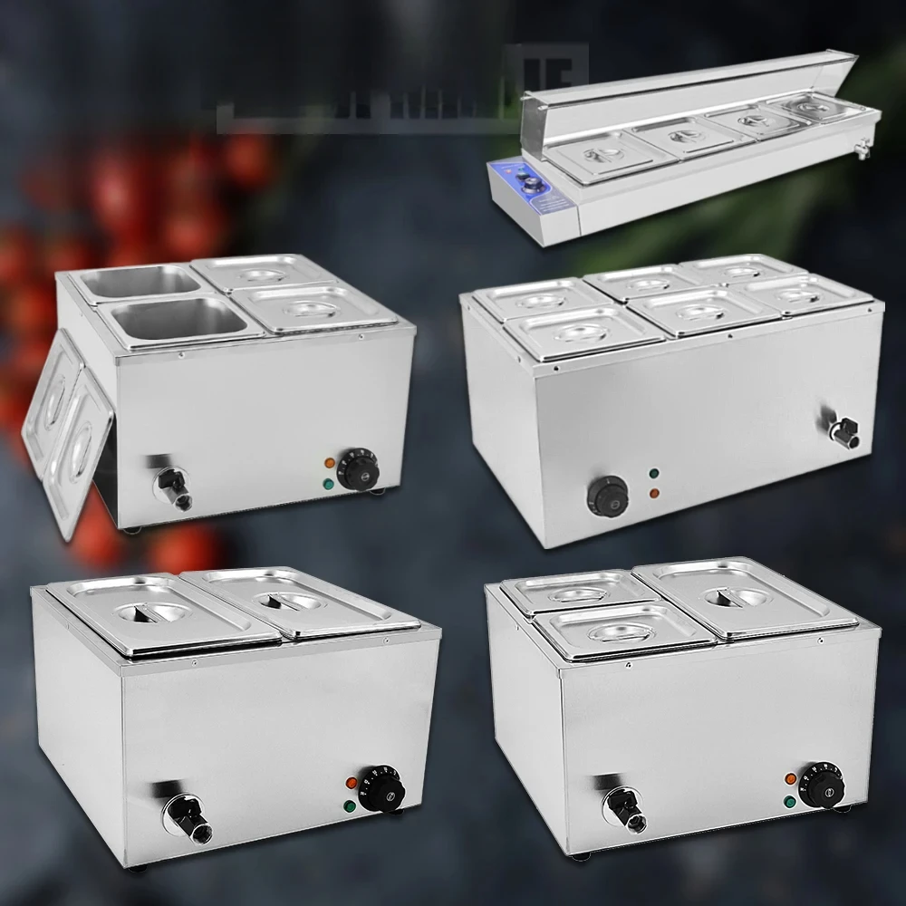 Restaurant Equipment Intelligent Temperature Control Food Warmer Electric Buffet Bain Marie With Gn Pan