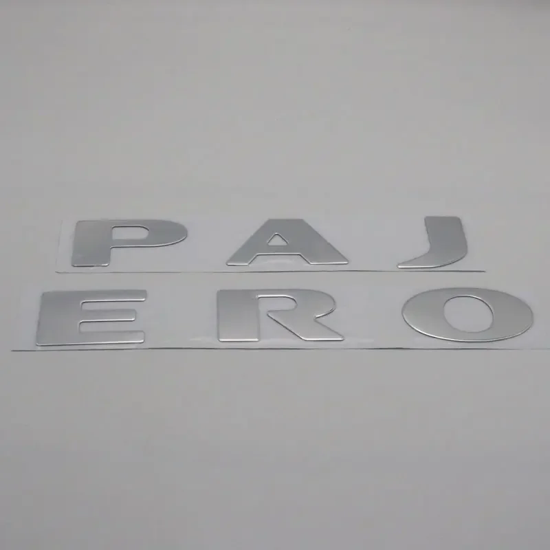 For Pajero Emblem Car Sticker Auto Accessories Front Hood Chrome Silver Gold Black ABS Letters Badge Logo Nameplate