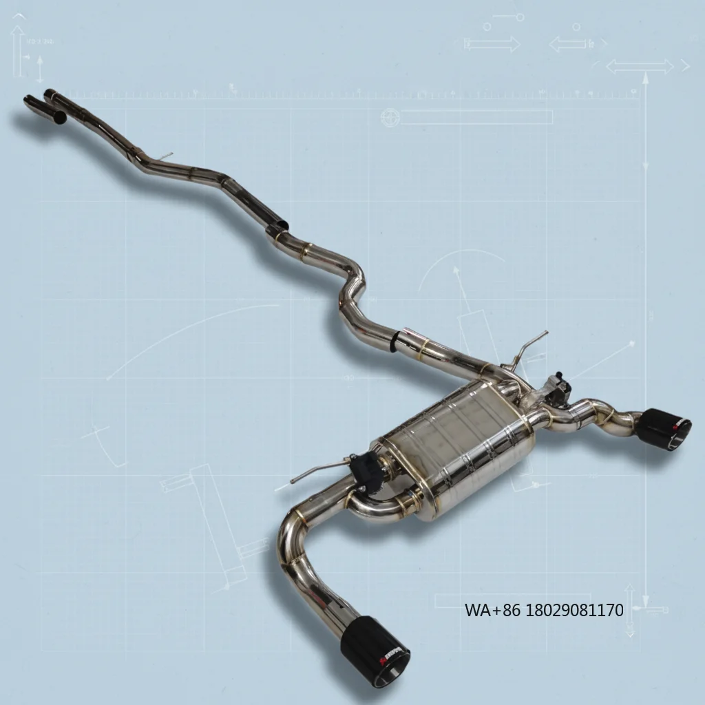 

Индивидуальная система из нержавеющей стали 304 для выхлопных труб Valvetronic с глушителем для BMW 320i F30 2.0T