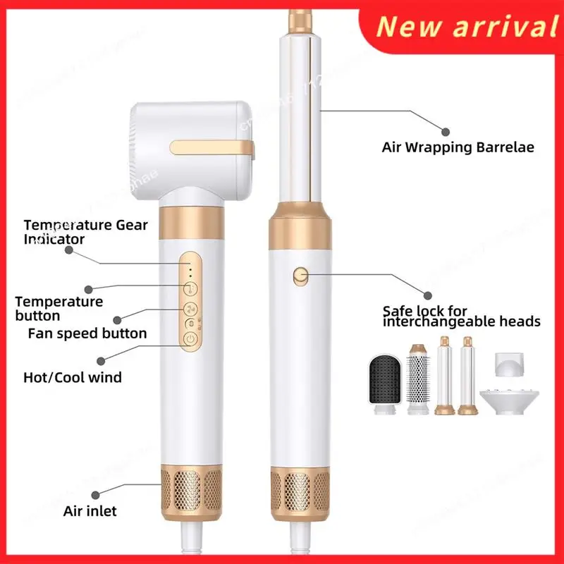 N89R 7 In 1 Multifunzionale Styler Bigodino Arricciatura Automatica Asciugacapelli 1400W Potente Piastra Per Capelli Set Spina DEGLI STATI UNITI