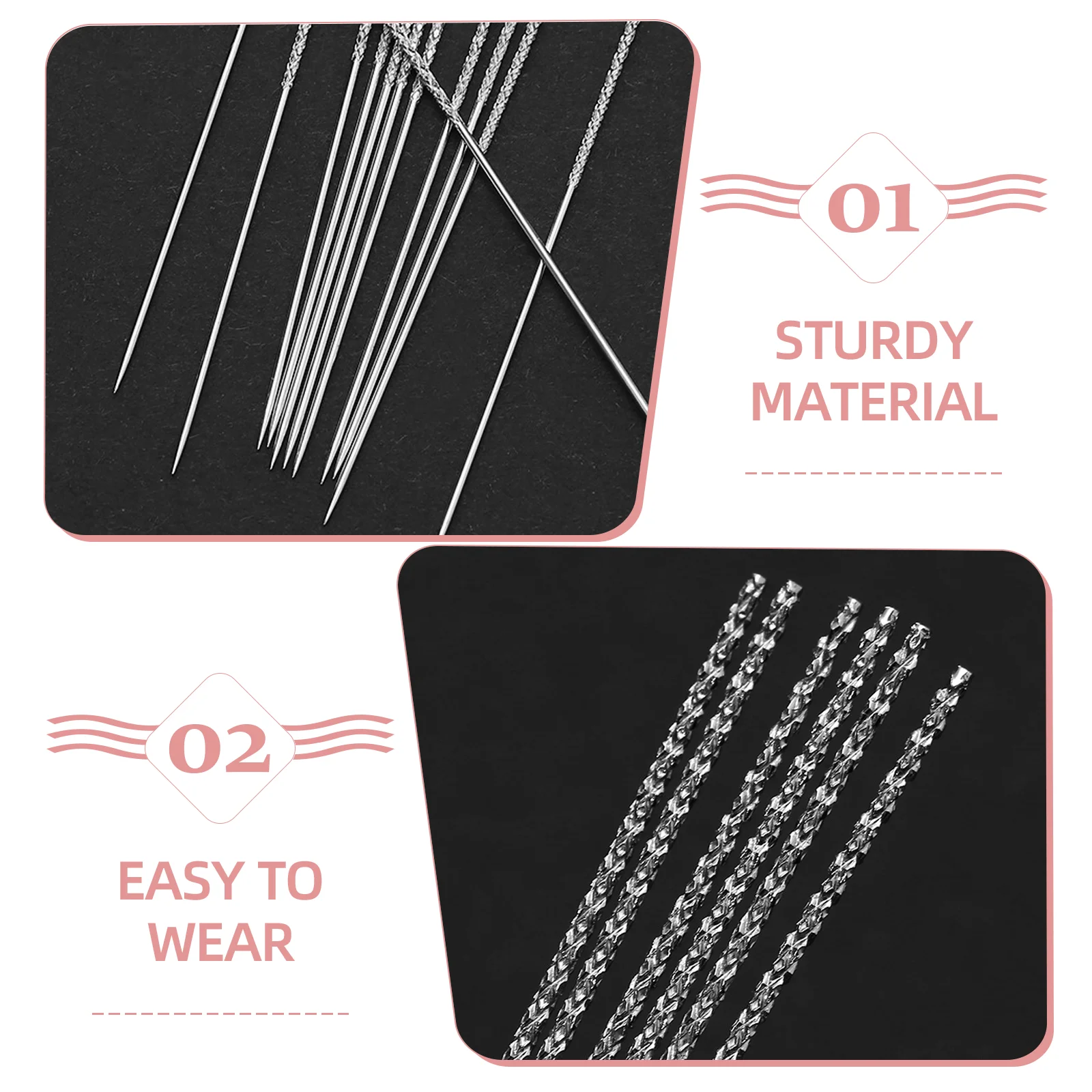 15 Pcs Knurled Needle Repair Sweater Kit Bent Tapestry Crochet for Locs Knit Picker Clothing