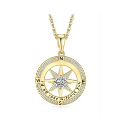 European and American Compass Necklace for Women Exquisite High-end Pendant Birthday Graduation Jewelry Gift for Girlfriend