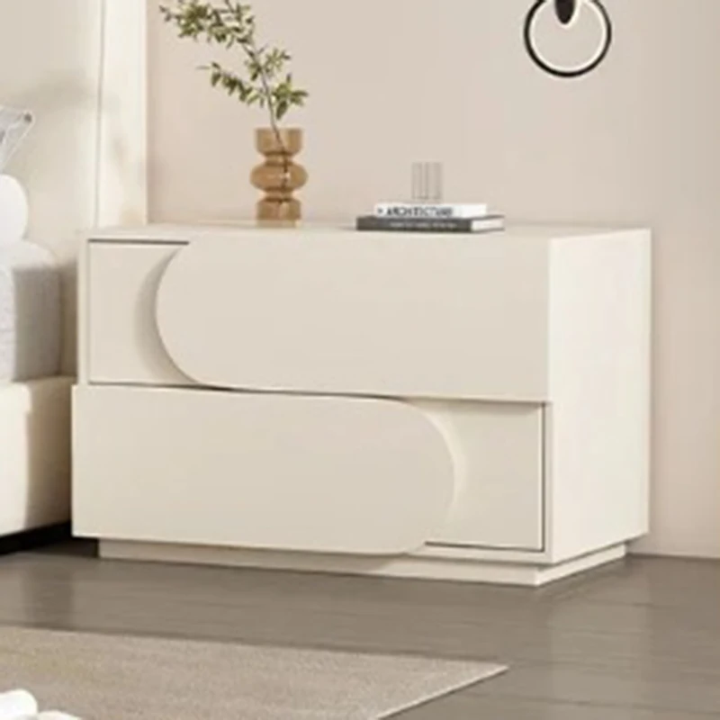 طاولة ليلية خشبية حديثة فاخرة بجودة تجميل رخيصة الثمن لتخزين طاولة السرير بسيطة أثاث جناح صالة Criado Mudo #6