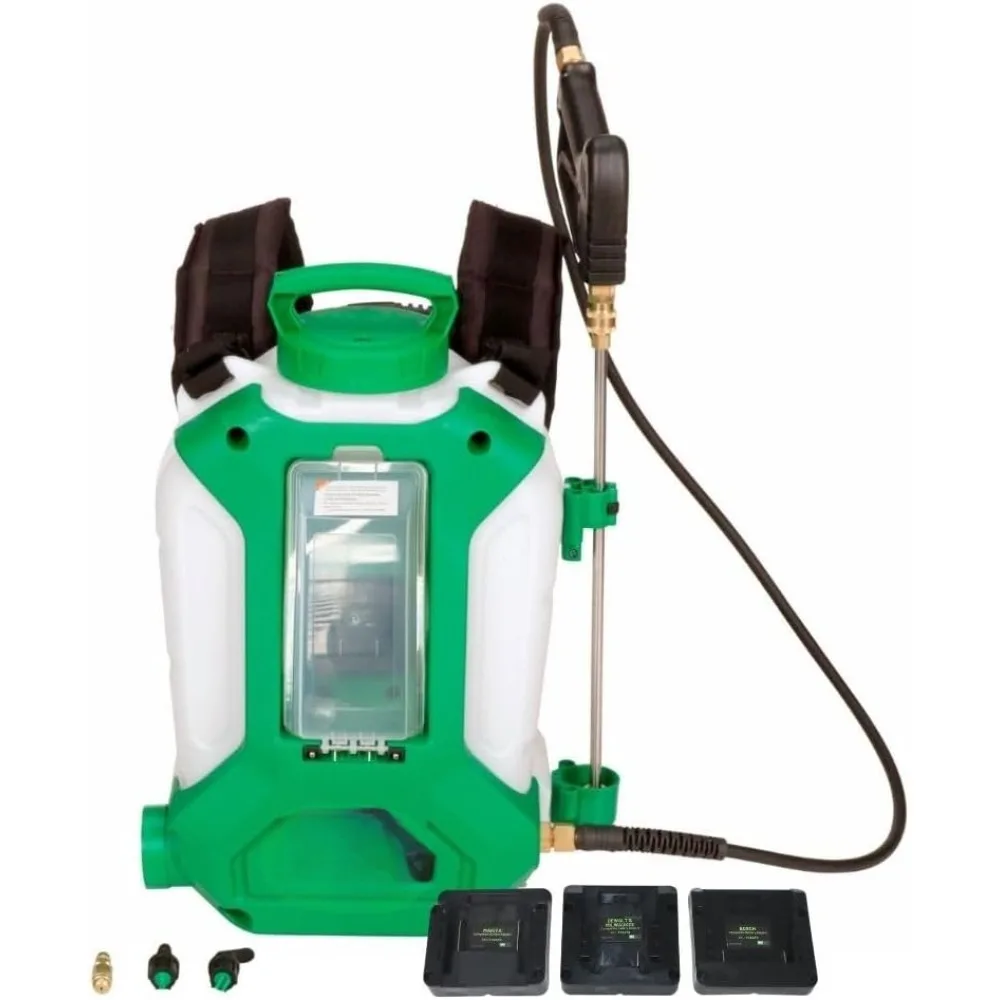 

Cyclone 3 Battery Powered Backpack Sprayer - Variable-Pressure 5-Position Electric Lawn & Garden Sprayer - 4 Gallon