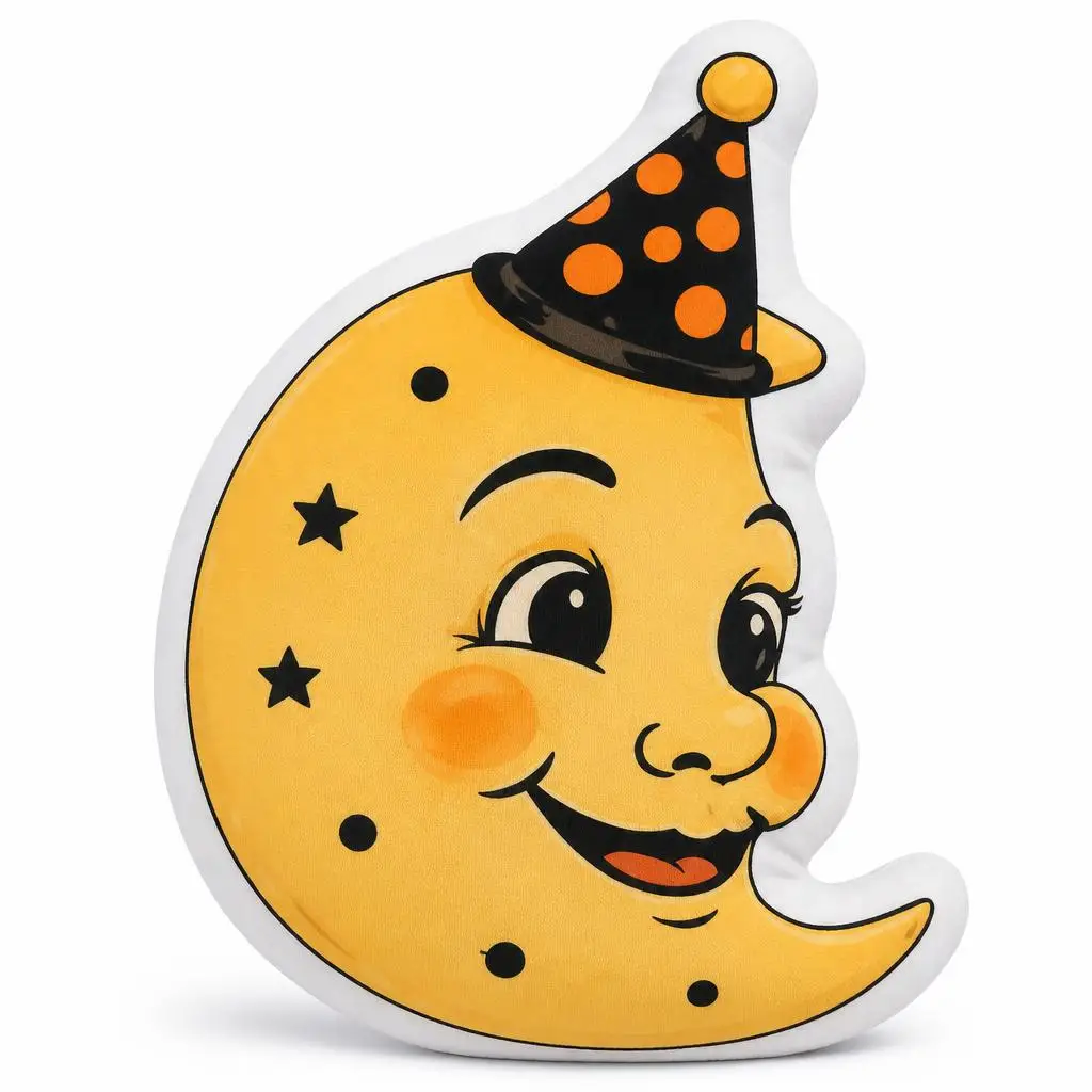 Halloween Party Moon Celestial Party Cute Moon Plush Pillow Cushion Irregular Stuffed Throw Pillow Home Decor Gift Sofa Bed