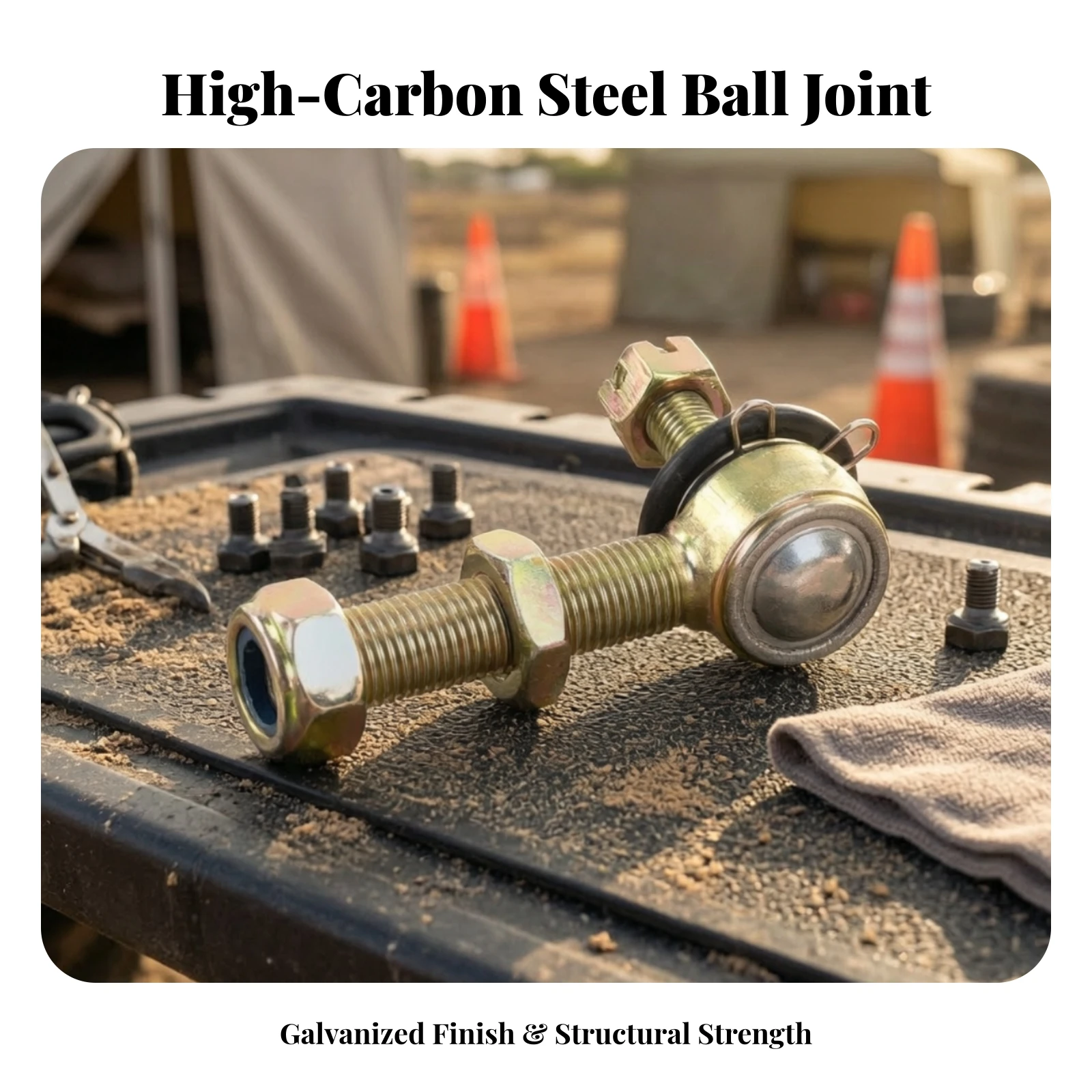 Ball Joint with Dust Boot Dustproof Tie Rod End Ball Joint Rubber Boot Compact Hardware Flexible for Mechanics