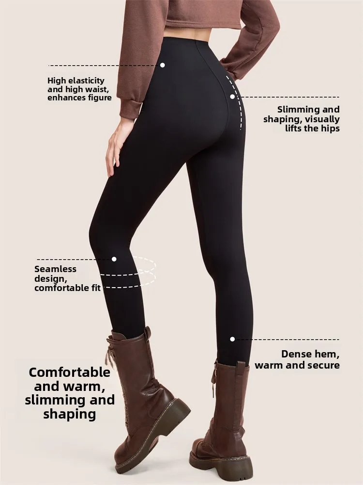 Legginsy do jogi z wysokim stanem, ocieplane, damskie spodnie zimowe, ultra ciepłe do -40 stopni Celsjusza