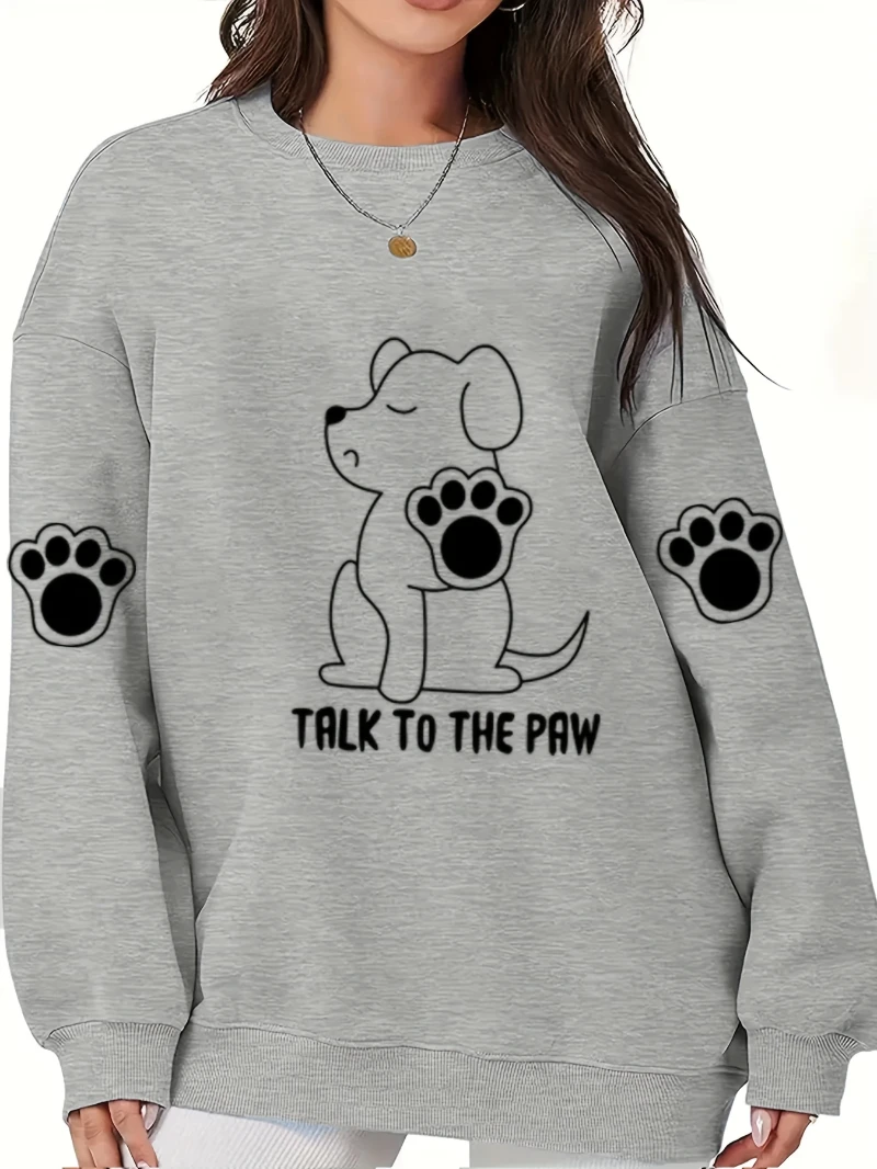 Street Womens Pullover Kawaii Cartoons Cow Printing Hoodie Warm Fleece Crewneck Comfortable Sweatshirt Autumn Female Clothing