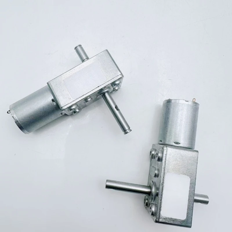 JGY-370 12V 110RPM DC Worm Gear Motor, High Torque Metal Gear Reduction Motor for Vending Machine, Toy Crane, Overhead Monorail