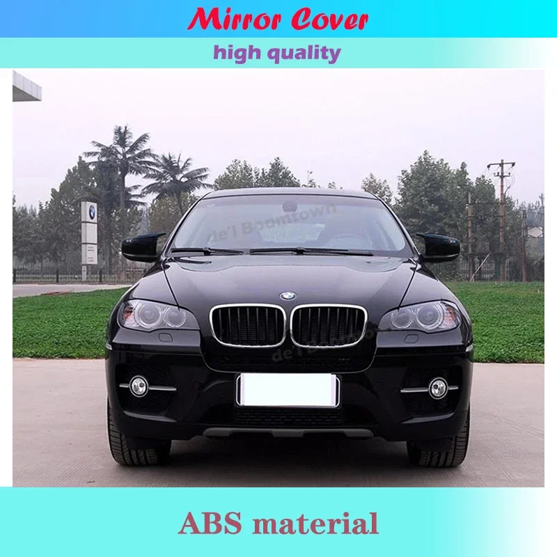 Cubierta de espejo retrovisor lateral de coche, tapas negras de alta calidad para BMW x5, E70, x6, E71, 2008, 2009, 2010, 2011, 2012, 2013