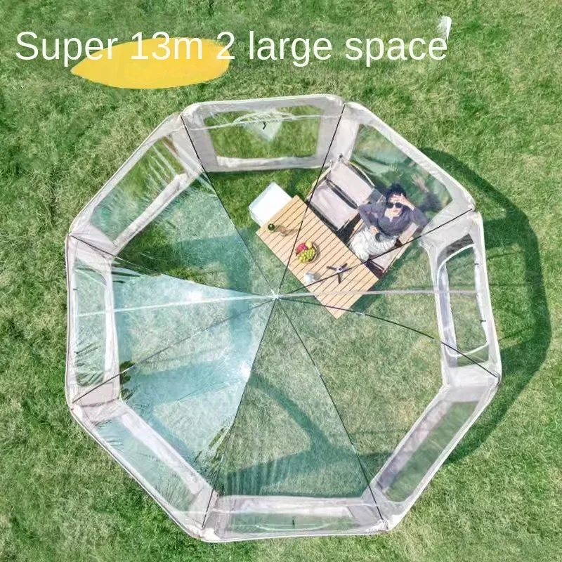 Nueva tienda de campaña con forma de estrella, casa de burbujas transparente, sala de sol para 4-10 personas, patio de PVC, cobertizo para restaurante, suministros para acampar al aire libre