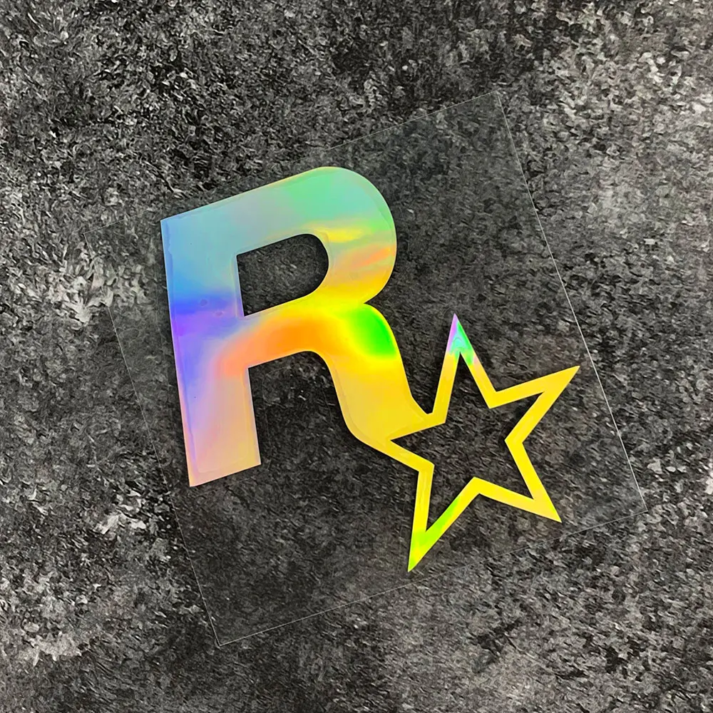 R Star Car Stickers Auto Rearview Mirror Fuel Tank Cap Window Bumper Trunk Decoration for Rockstar Game GTA5 Waterproof Decals